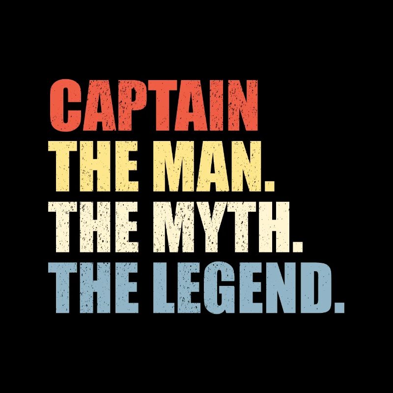Captain: Man Myth Legend distressed bunt