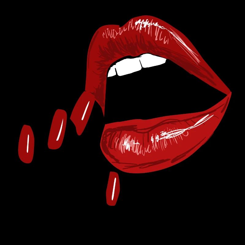 Femme sensuelle de bouche de lèvres rouges