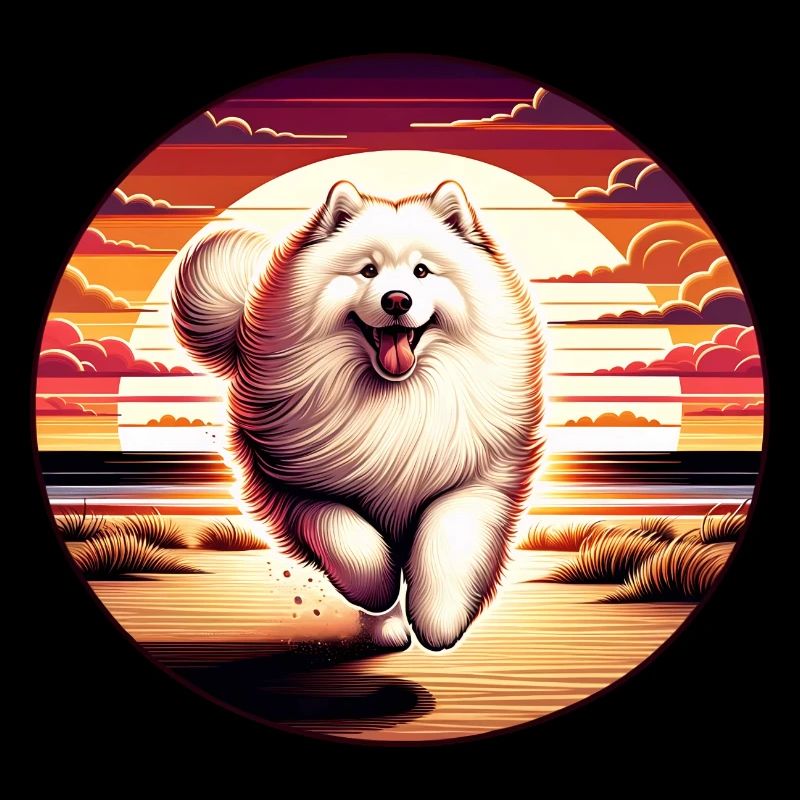 Chien Samoyède Cadeaux Mignon Samoyède Chien Graphique