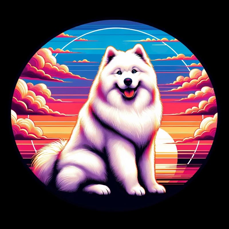 Chien Samoyède Cadeaux Mignon Samoyède Chien Graphique