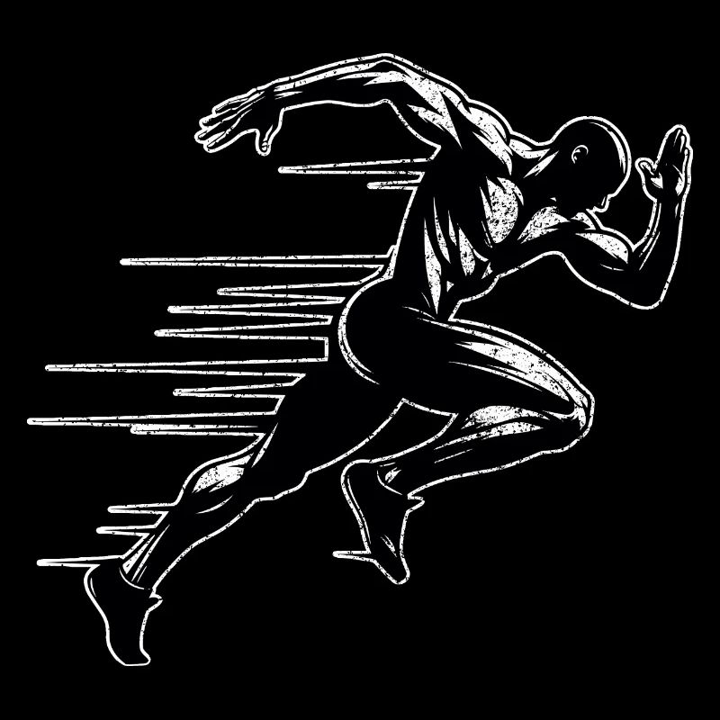 Track Runner Sprinter Sprinting 100m sprinter