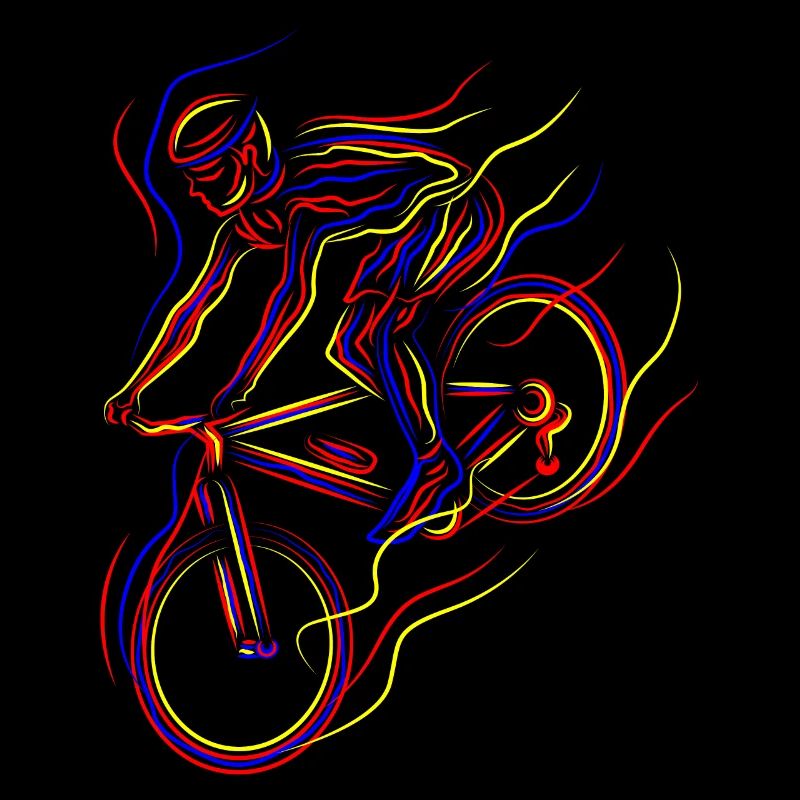 Cyclist paint cyclist MTB cycling theme