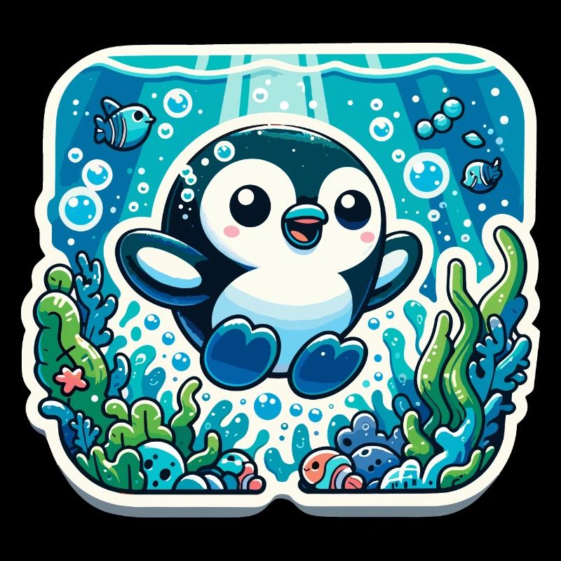 Pingouin de plongée Pingouin mignon