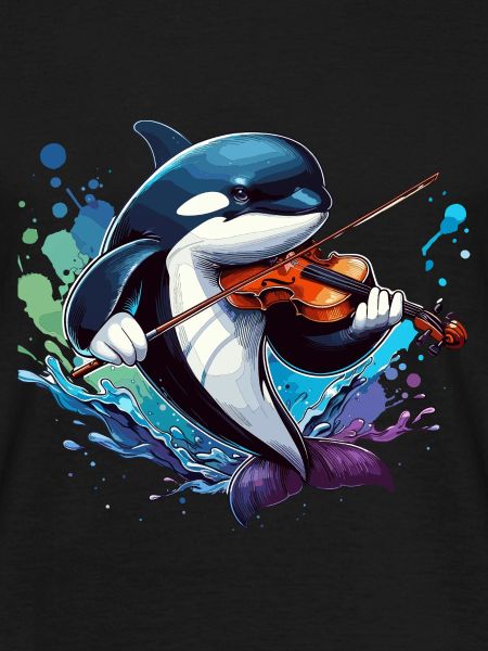 Orca playing violin