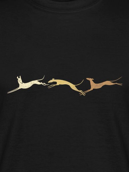 3 jumping brown greyhounds