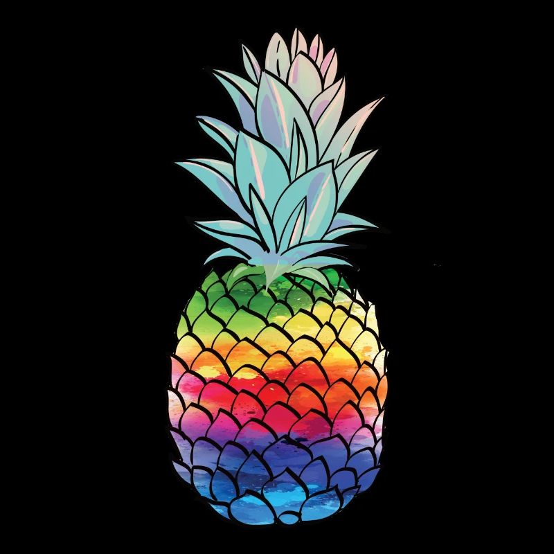 Regenbogen Ananas Pineapple Shirt