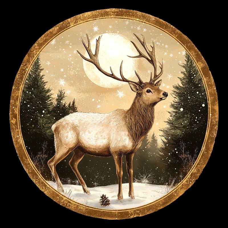 Hirsche Weihnachten / Weihnachtsmann Hirsch