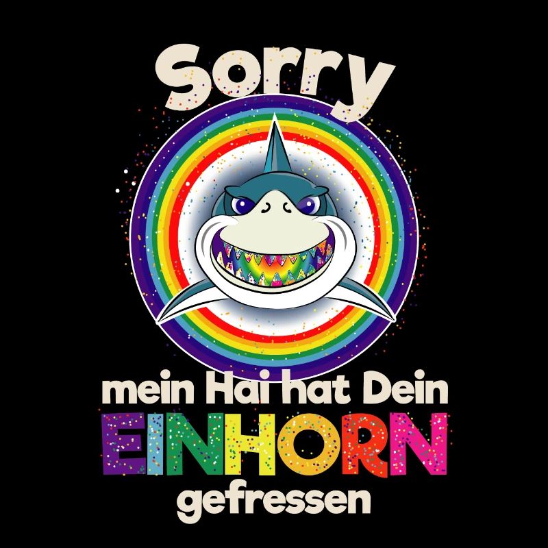 Shark unicorn rainbow CDC funny diving dabbing