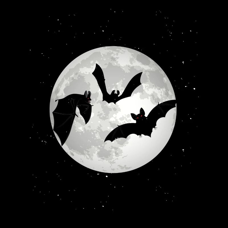 Full Moon Vampire Bats Halloween Costume Gift Idea