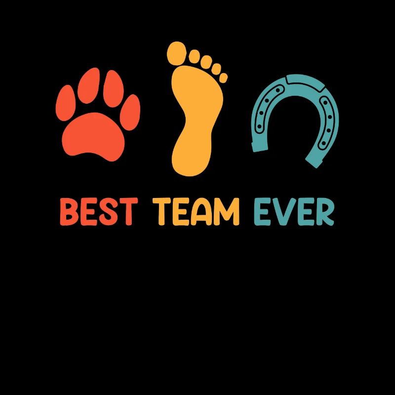 Best Team Ever Pferd Hund Reiterin