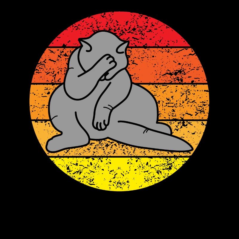 Cat Facepalm Funny Kitten Retro Gift