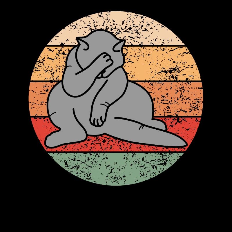 Chat Facepalm Drôle Chaton Rétro Cadeau