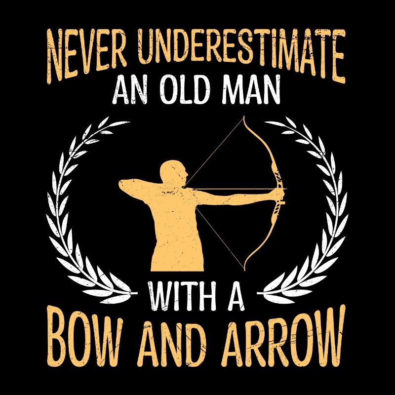 Old man with bow and arrow Archery