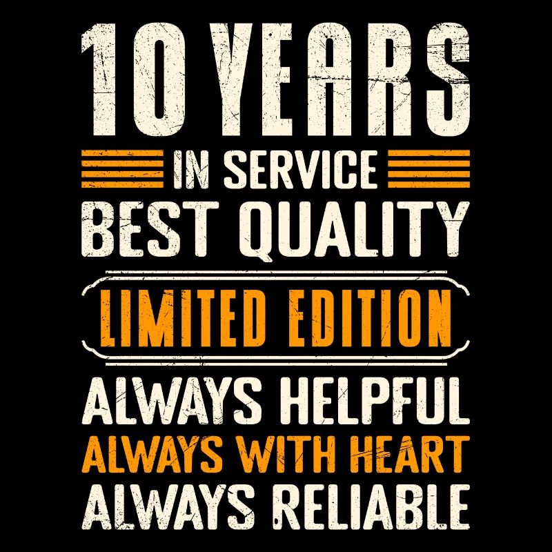 Service anniversary 10 years Quality Work anniversary