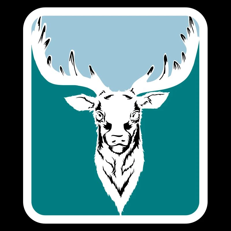 Hunter Funny Roebuck Deer Logo | Les couleurs peuvent être changées