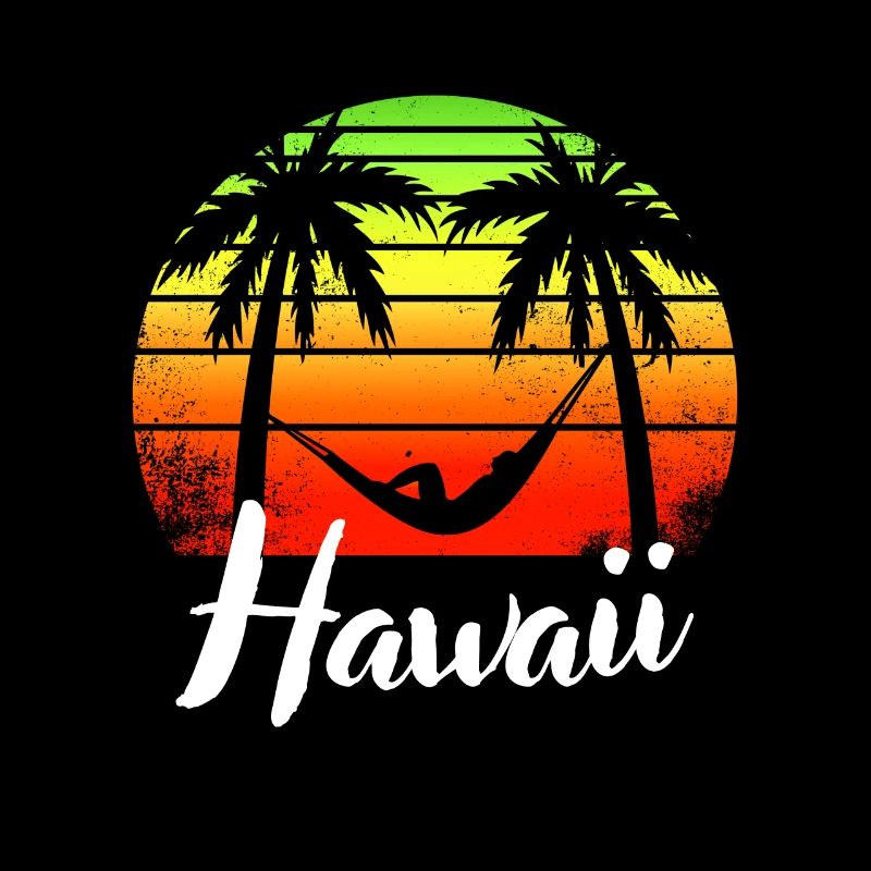 Tropical Palms Summer Gift Retro Hawaii