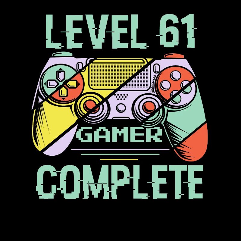 Level 61 Complete 61 Years Old Gamer Level 61 Complete