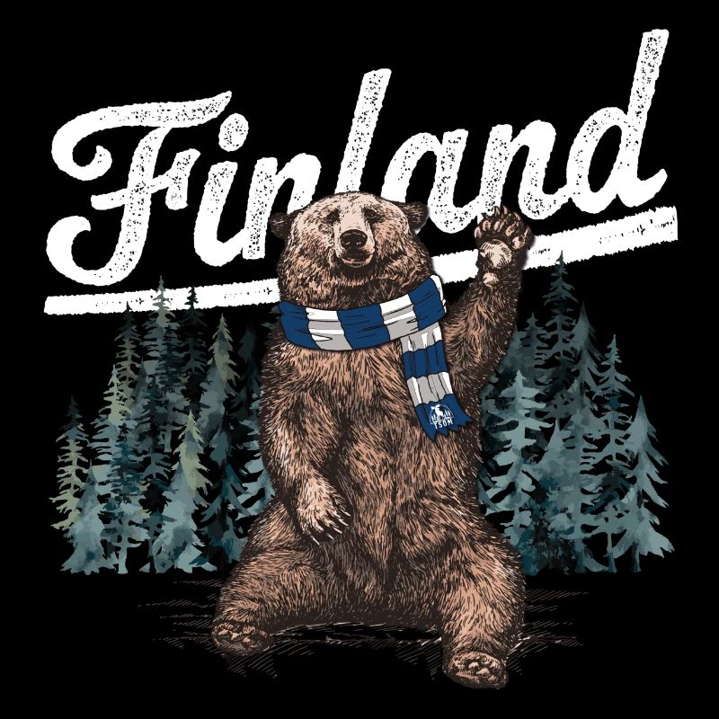 Finlande - Ours et écharpe - Finlande