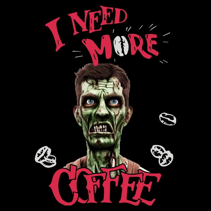 Lustiges Kaffee Design mit Zombie