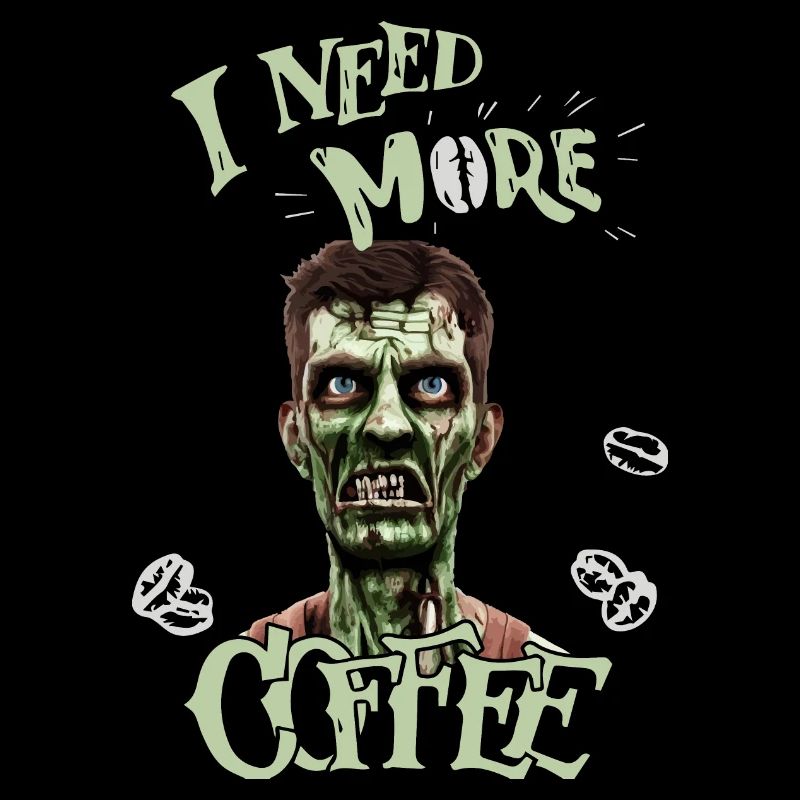 Lustiges Kaffee Design mit Zombie