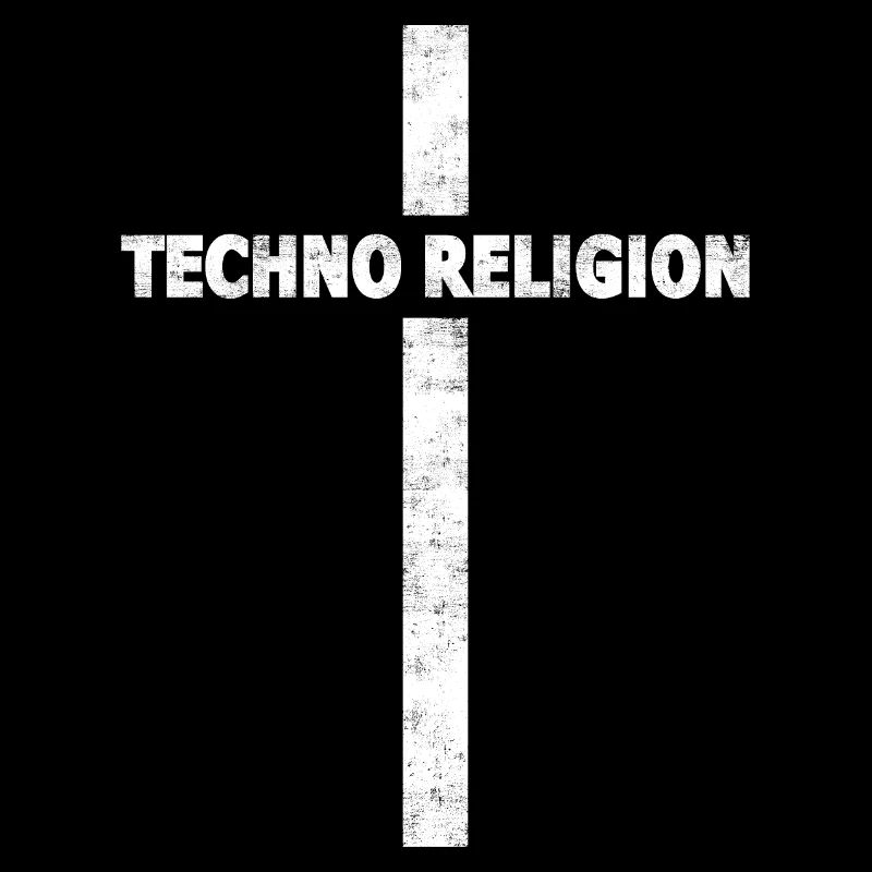 Techno - Techno music - Techno Religion mit Kreuz