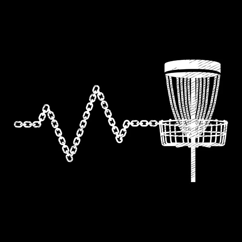 Disc Golf Player Disc Golfer Heartbeat Disc Golf