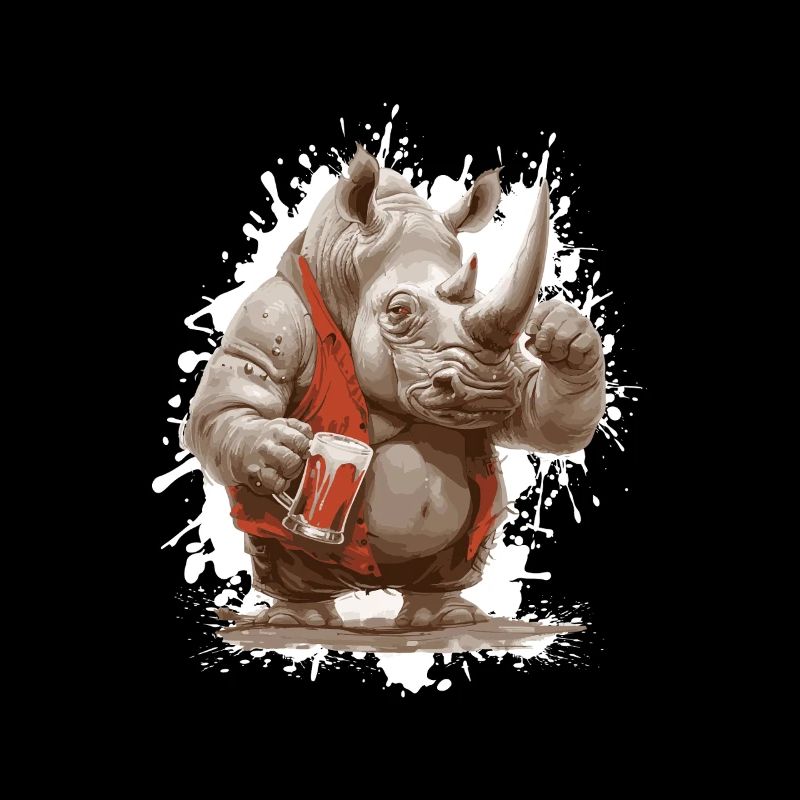 Nashorn Bier Lustig