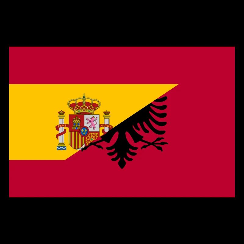 Drapeau de l’Espagne Albanie