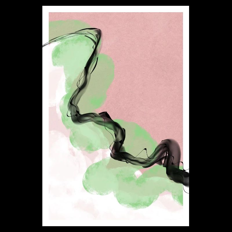 Motif japonais abstrait rose