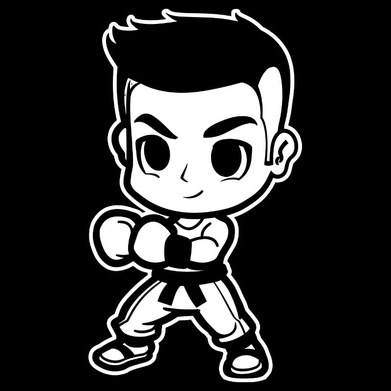 Kickboxeur de dessin animé