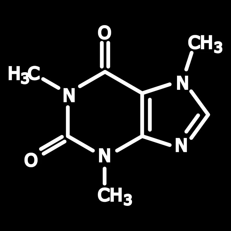 caffeine Koffein Strukturformel Chemiker Geschenk