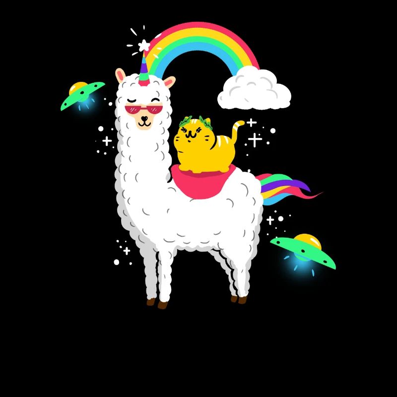 Drôle de maïmaïs et chat licorne Alpaga Lama Cadeau