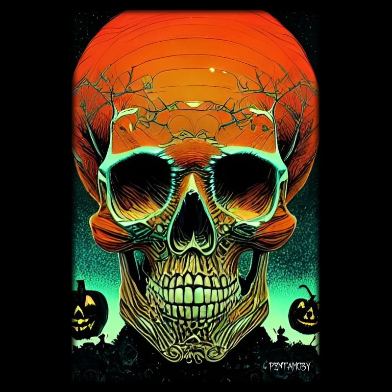 Halloween Skull Pumpkin