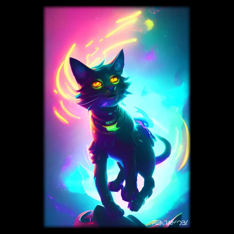 Space Cyber Cat Future Pet Cat Love