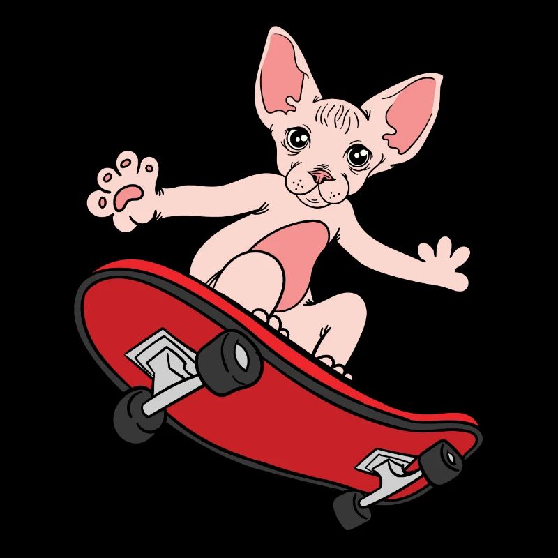 Cadeau de skateboard de chaton de chat Sphynx