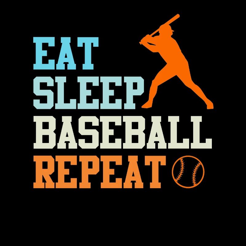 Baseball sort Baseball Logo Eat Sleep Baseball