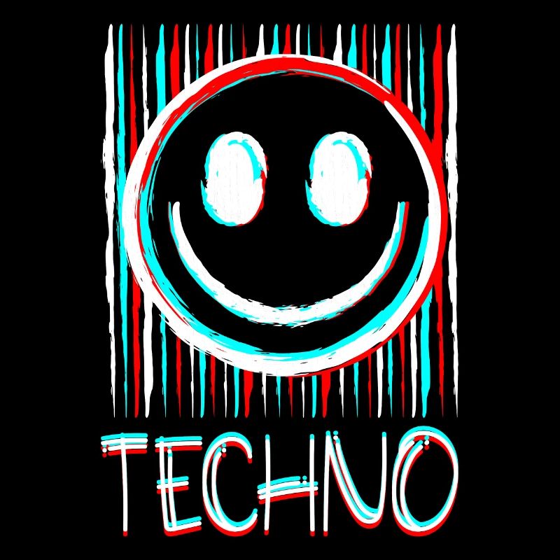 Techno Music Face Record DJ Smile EDM