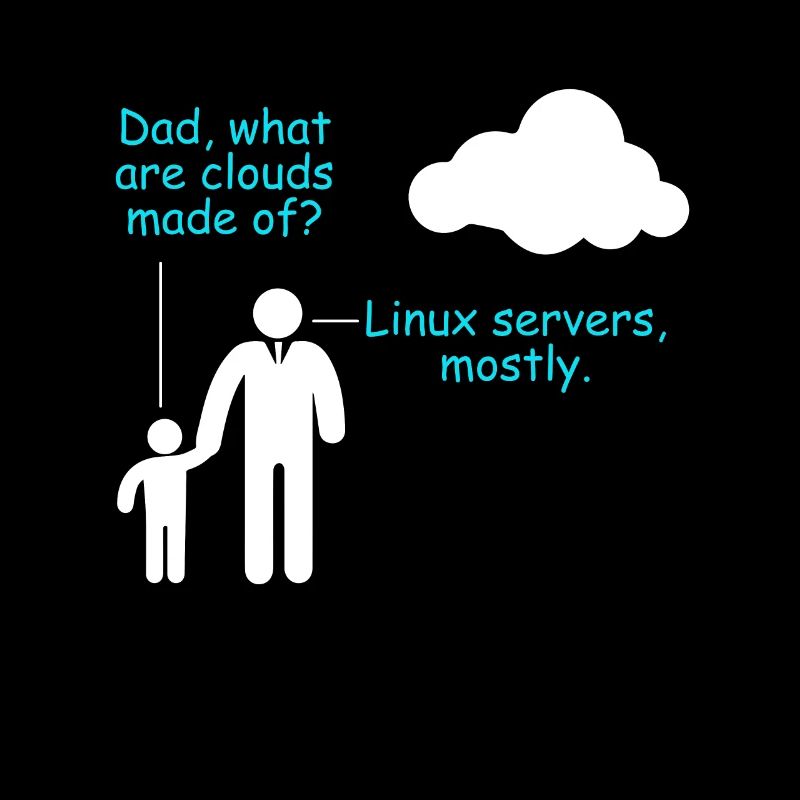 Coder Logiciel Développeur Blague Cloud Linux Server