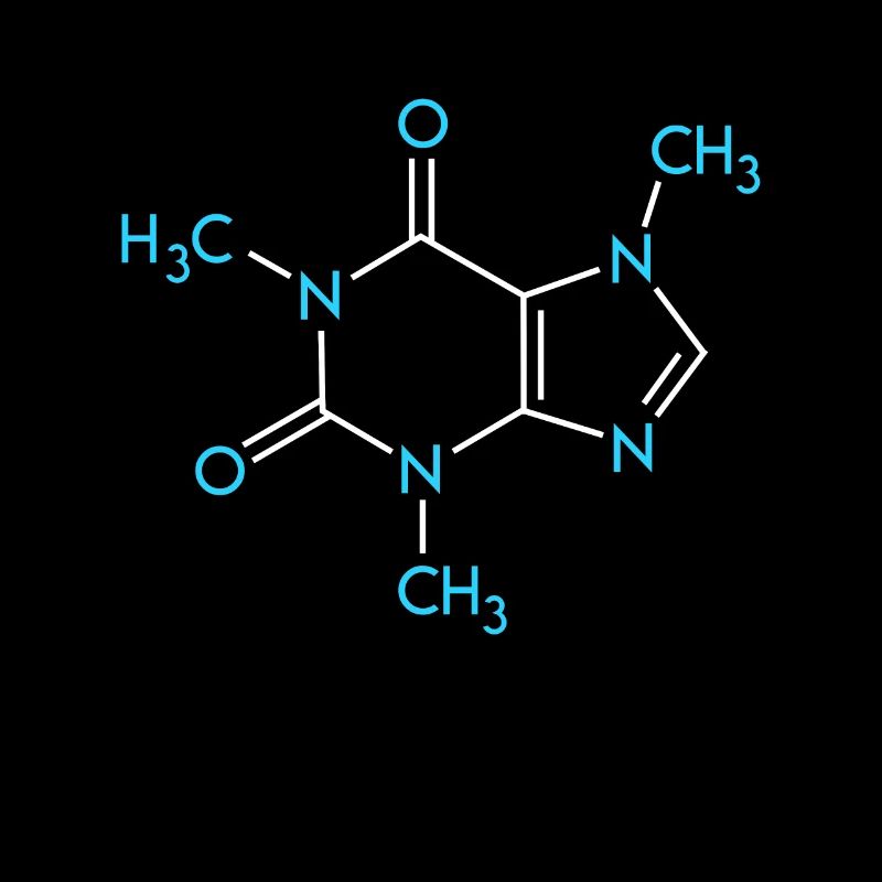 Coffee Formula Chemistry Nerd Structural Formula