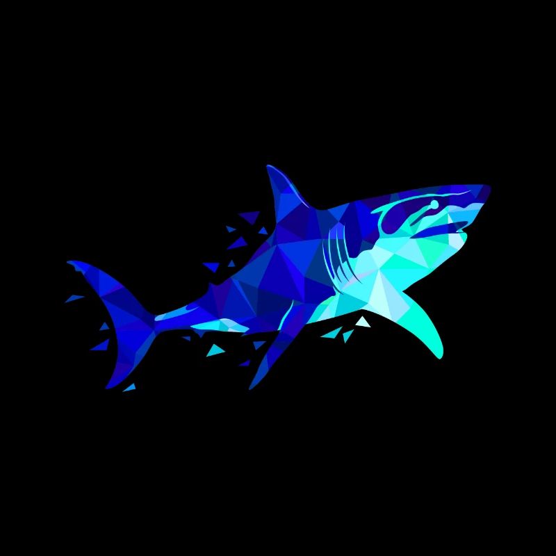 Shark Mandala Geometric Shark Diver