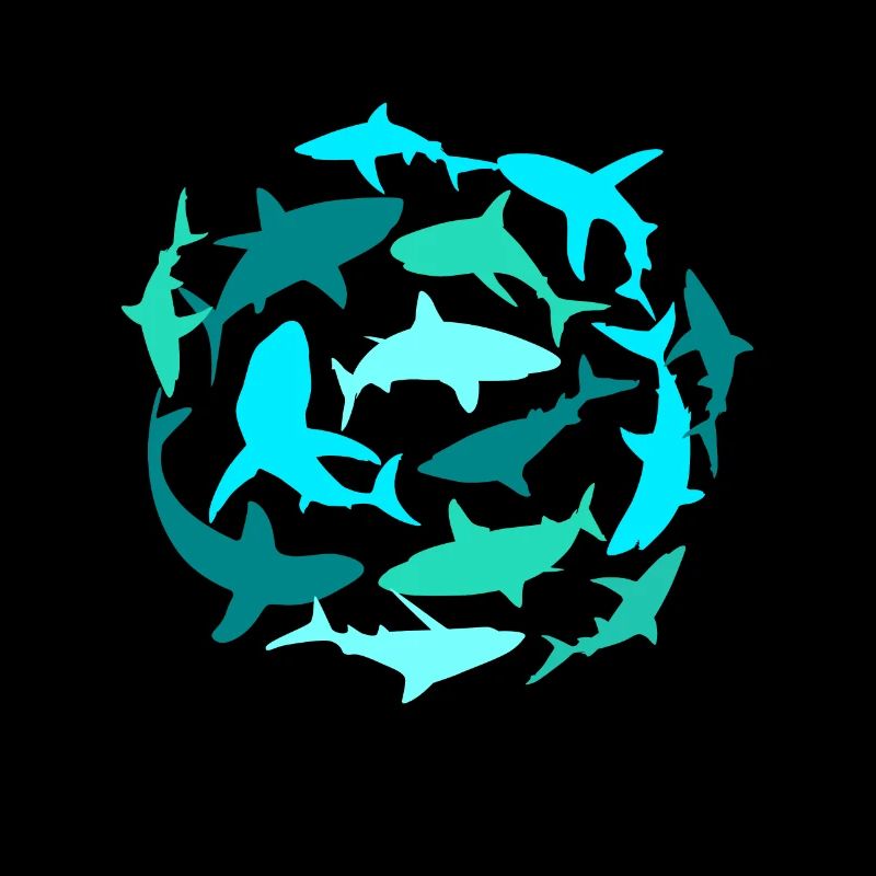 Sharks Fish School Diver Plongée Esthétique