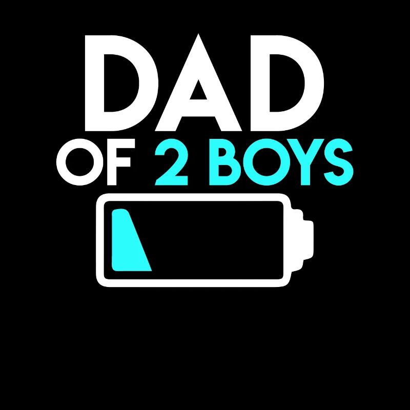 Dad 2 sons Father 2 children