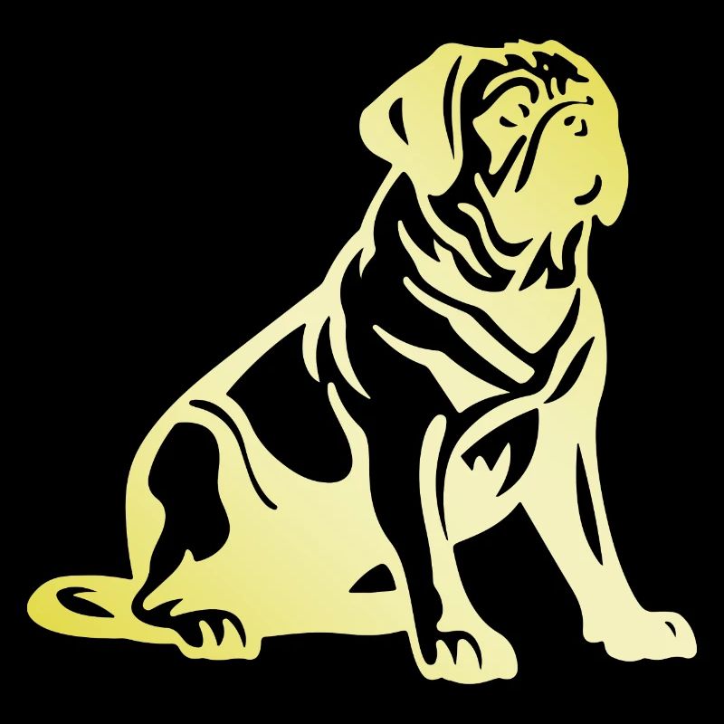 Pug Hund Silhouette