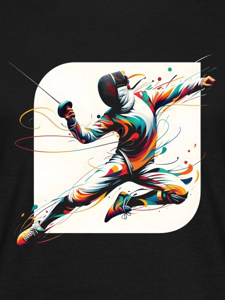 Abstrakter Fechter Fechten