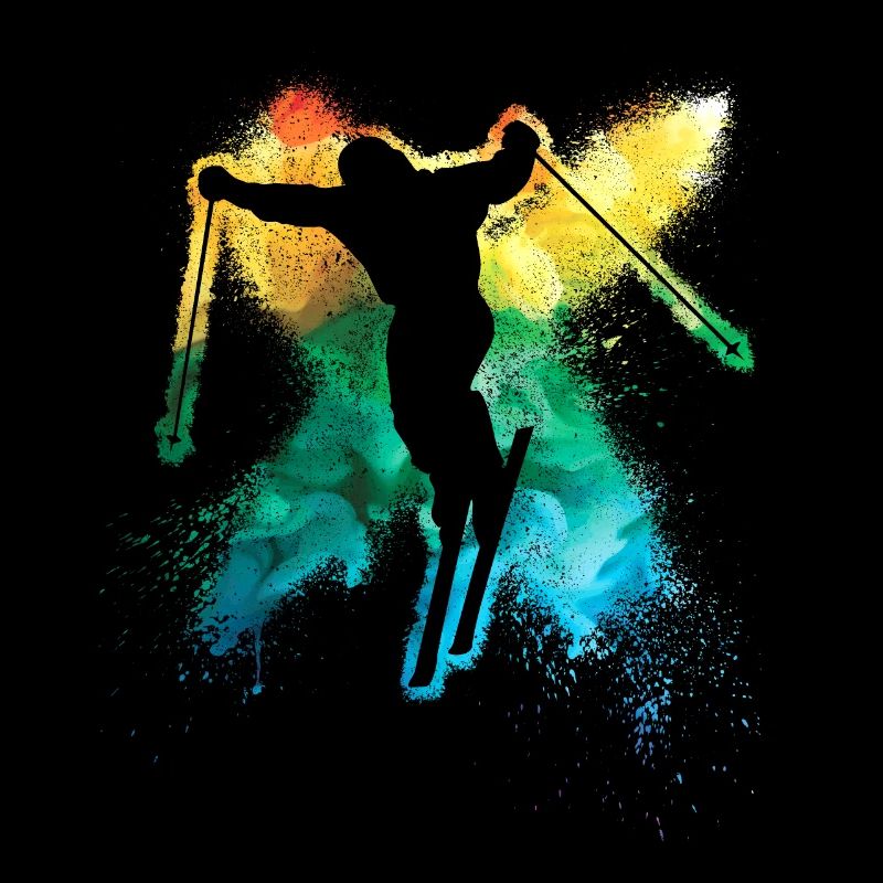 cool freeski vacances d’hiver ski coloré