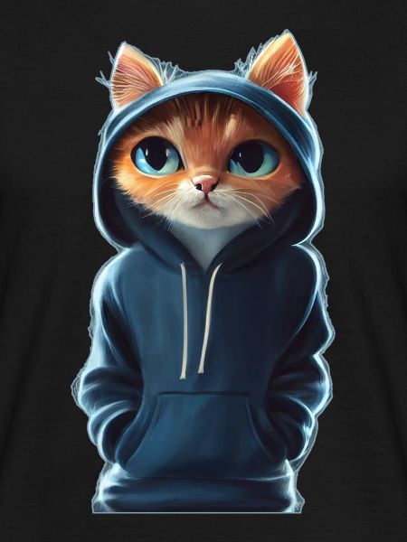 Bockige Katze mit Pullover