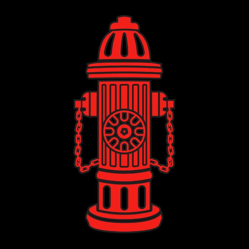Fire Department with hydrant- Roter Feuerhydrant
