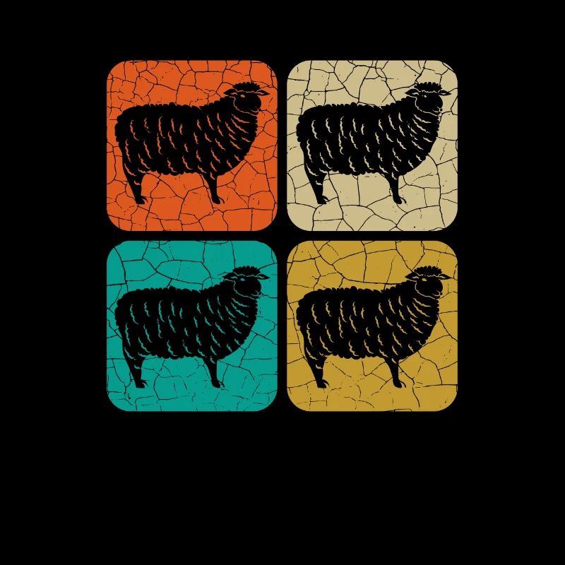 Rectangle de mouton Vintage mouton - cadeau drôle