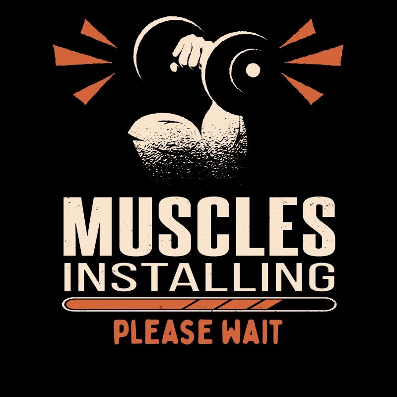 Installing muscles please wait Weightlifter Art