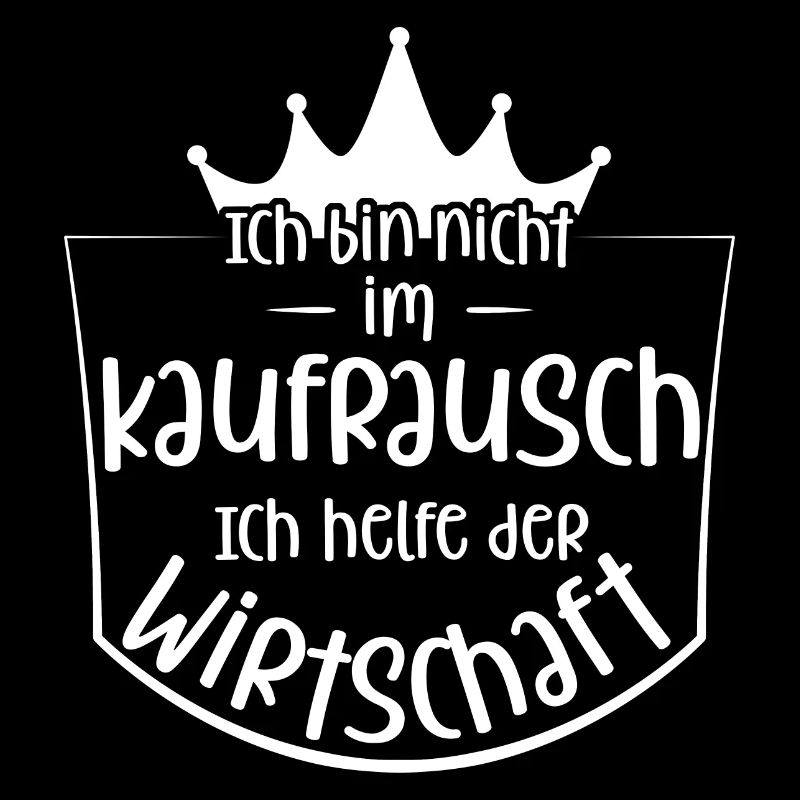 Lustiger Shopping Spruch - Kaufrausch hell
